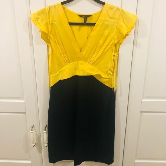 BCBG yellow and Black cocktail dress - Picture 2 of 4